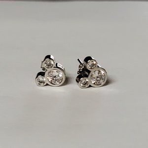 Silver Mickey Mouse Earrings, S925